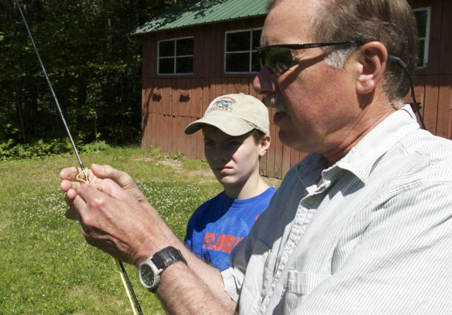 Threading the fly line